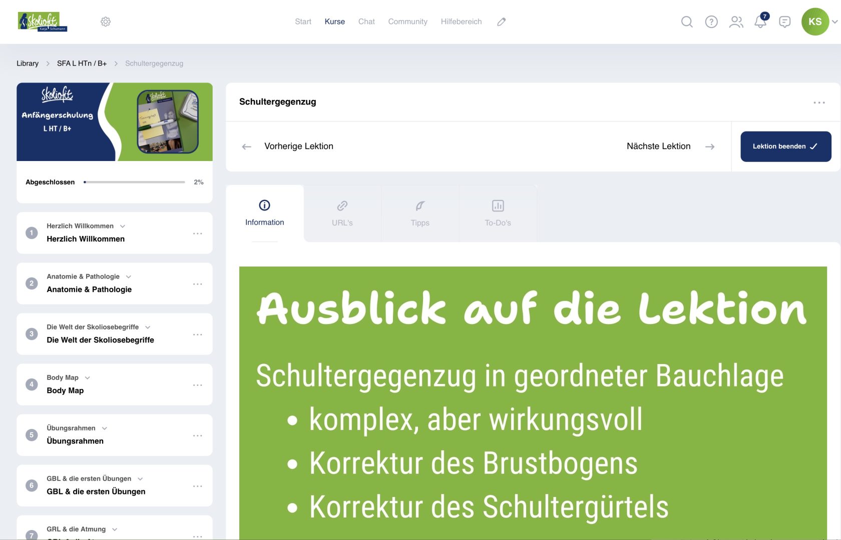 Einblick in den Kurs